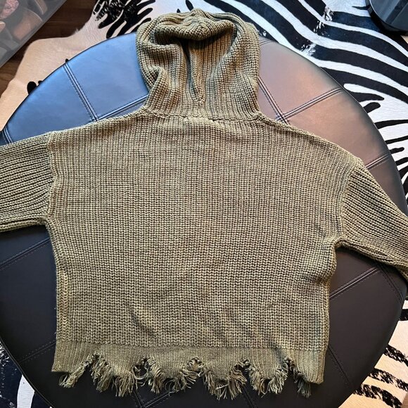 Planet gold Juniors zip front hoodie sweater olive green size XS - Picture 4 of 5